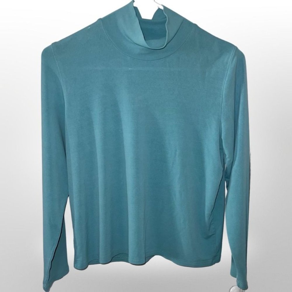 CAMELEON WOMEN'S SMALL SOFT BLUE TURTLENECK